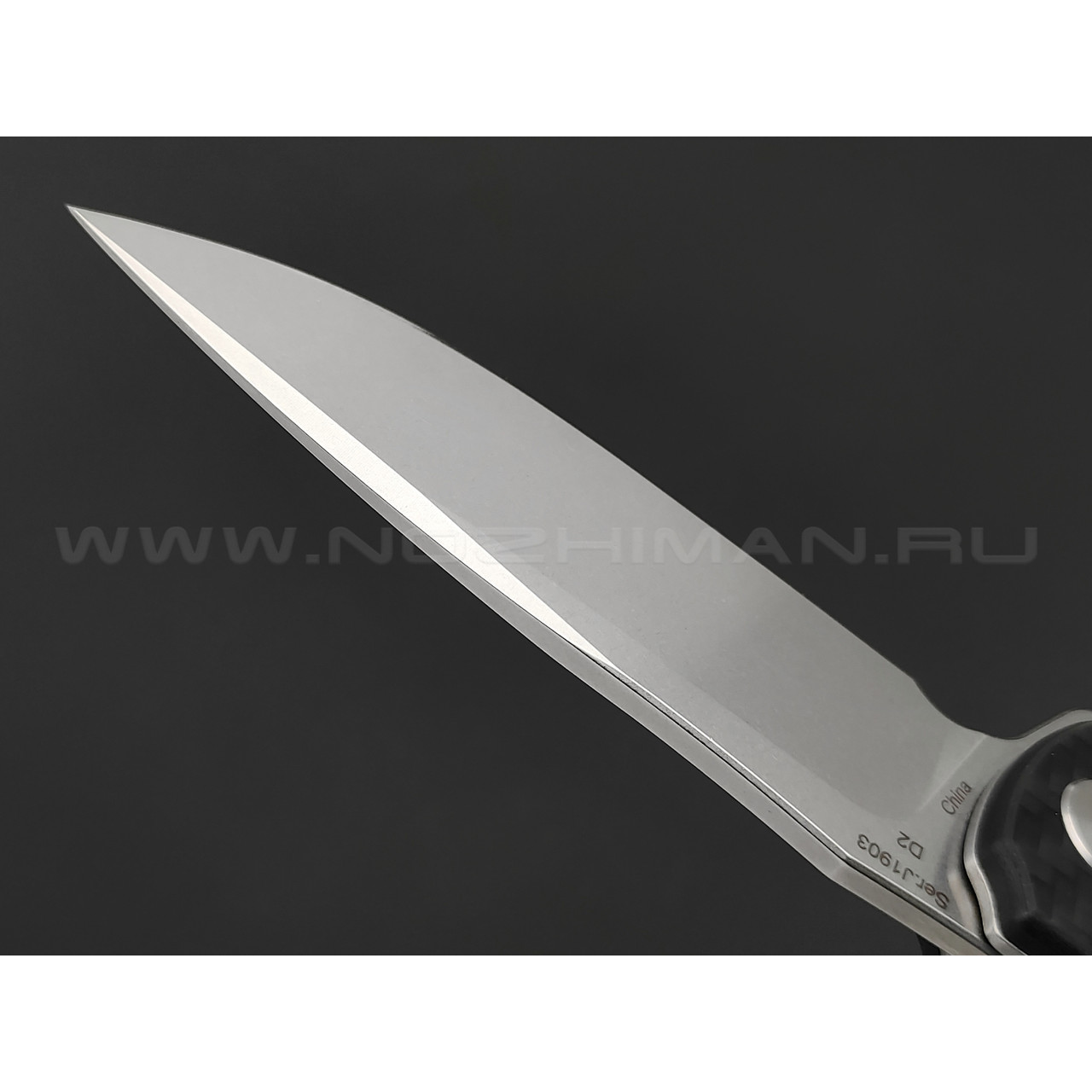 CJRB складной нож Taiga J1903-CF сталь AR-RPM9 стоунвош, рукоять Карбон