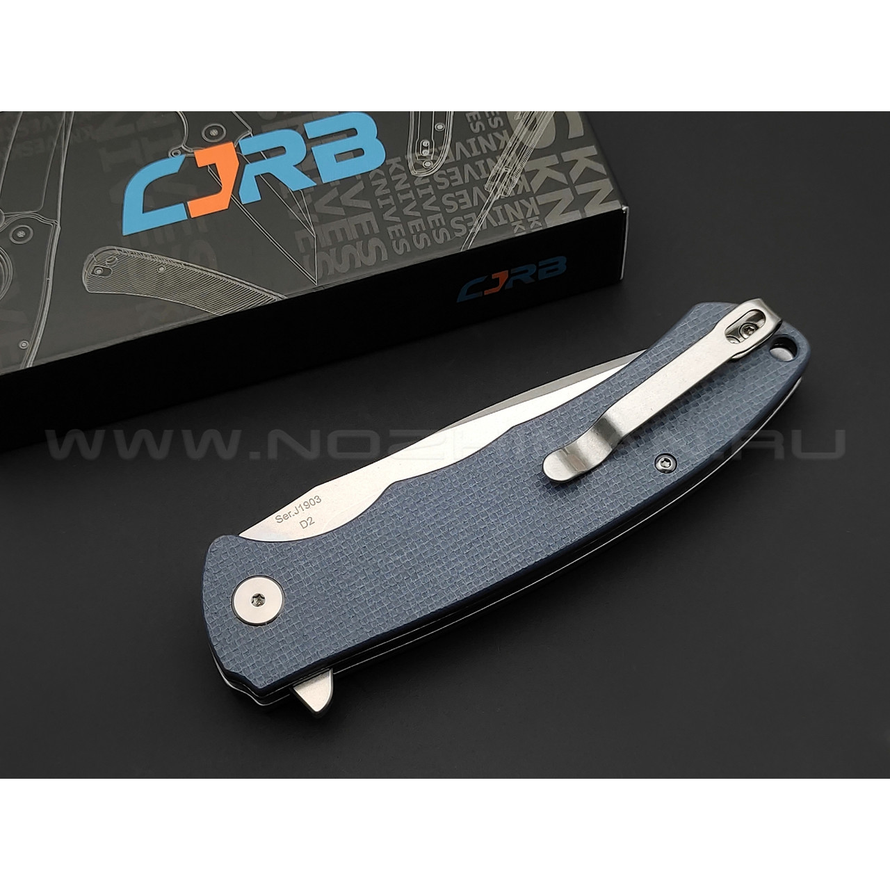 Нож CJRB Taiga J1903-GYF сталь AR-RPM9, рукоять G10 grey