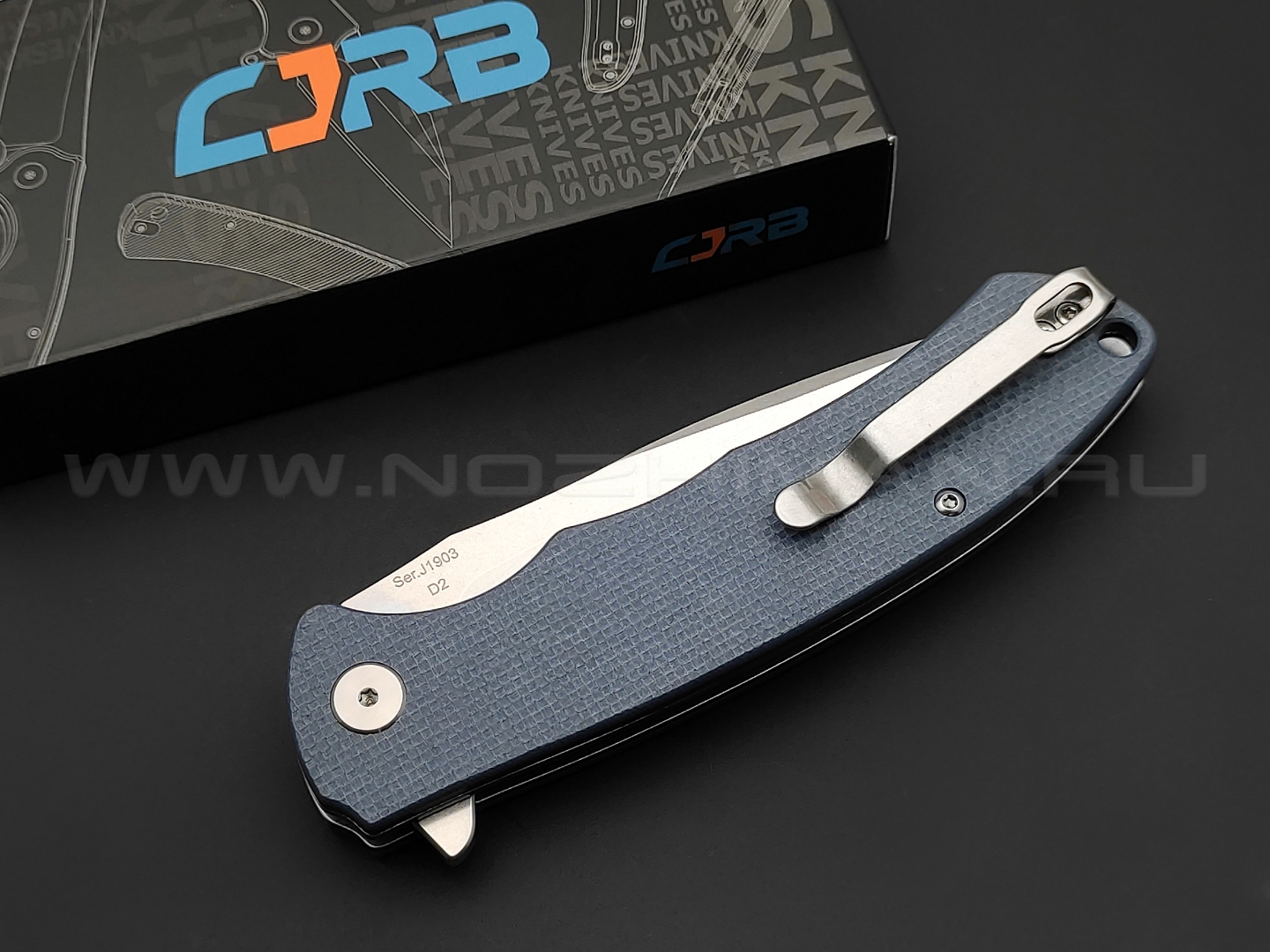 Нож CJRB Taiga J1903-GYF сталь D2, рукоять G10 grey