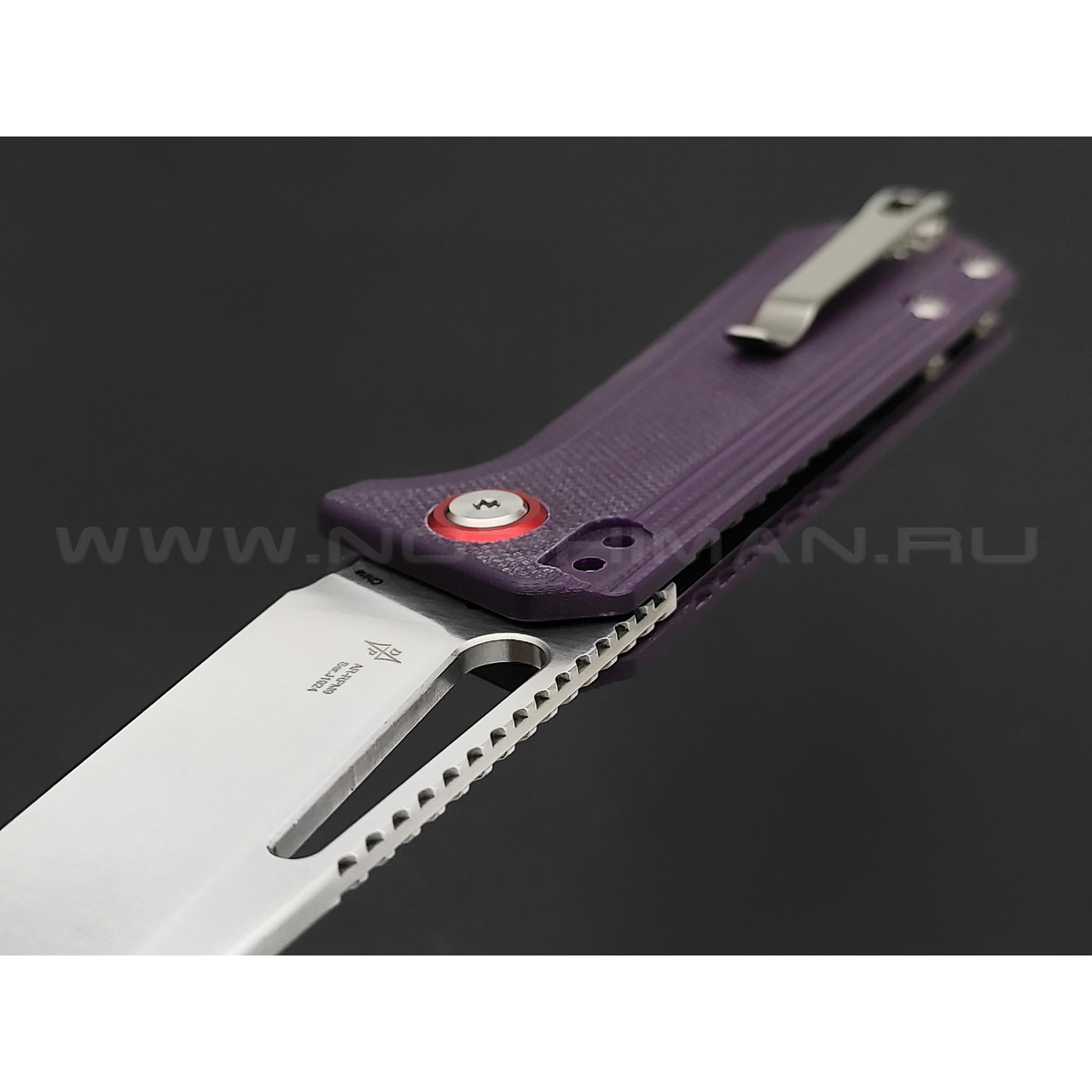 Нож CJRB Ruffian J1924-VT сталь AR-RPM9, рукоять G10 purple