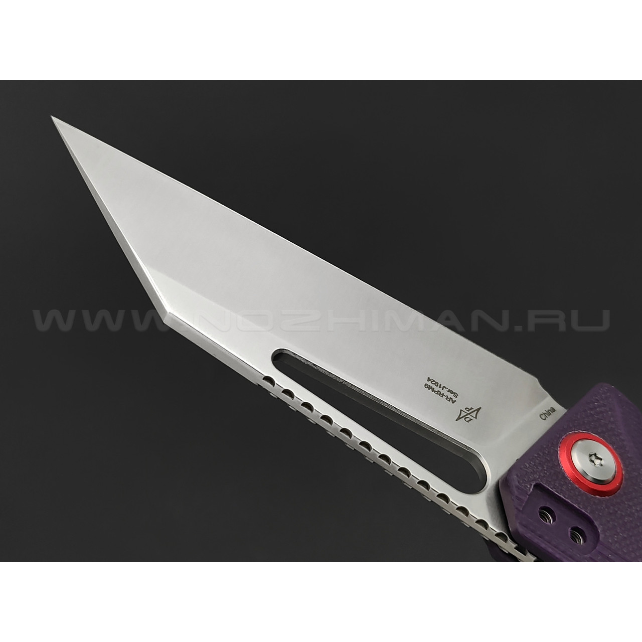 Нож CJRB Ruffian J1924-VT сталь AR-RPM9, рукоять G10 purple