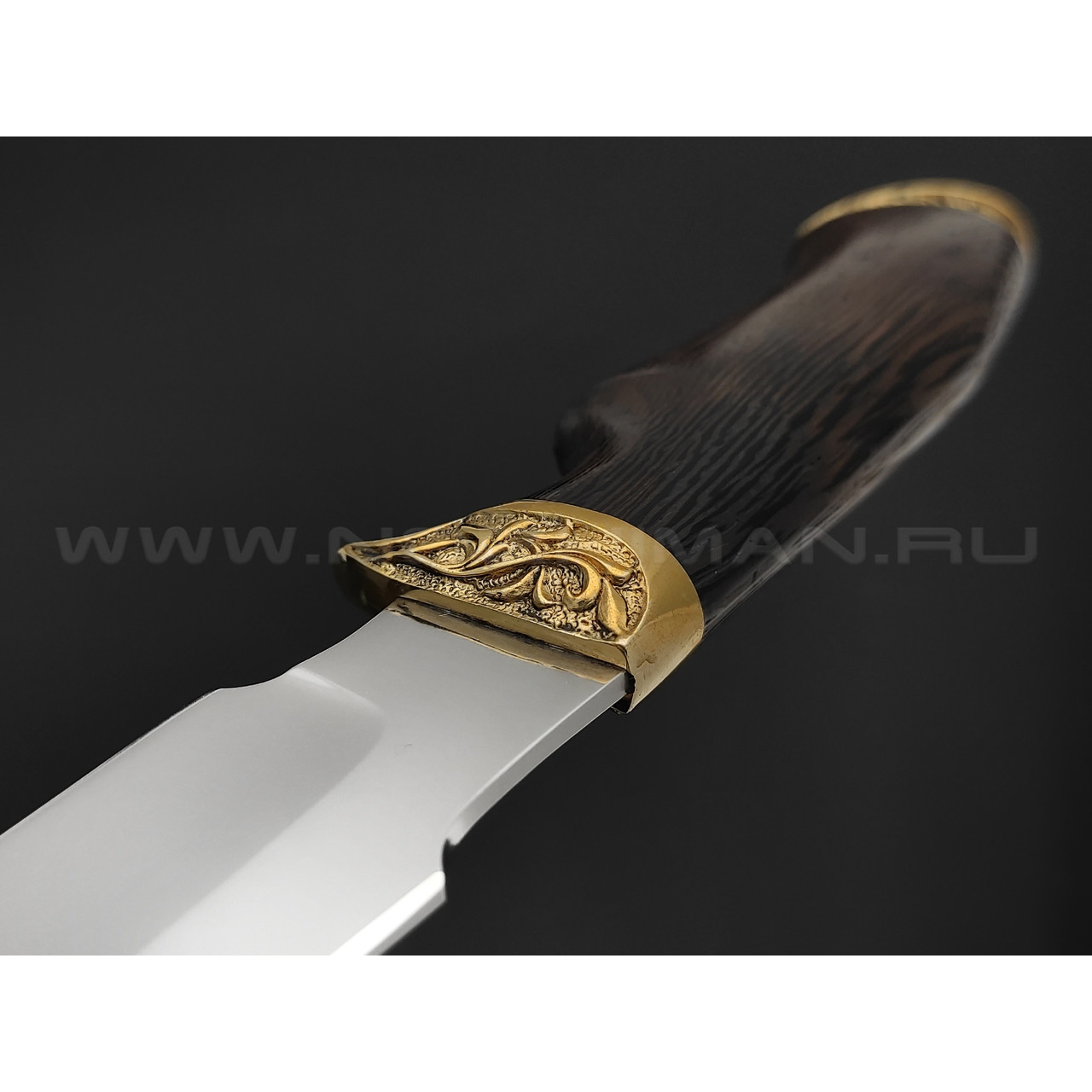 Нож "Ирбис-М" сталь 95Х18, рукоять дерево венге, латунь (Фурсач А. А.)
