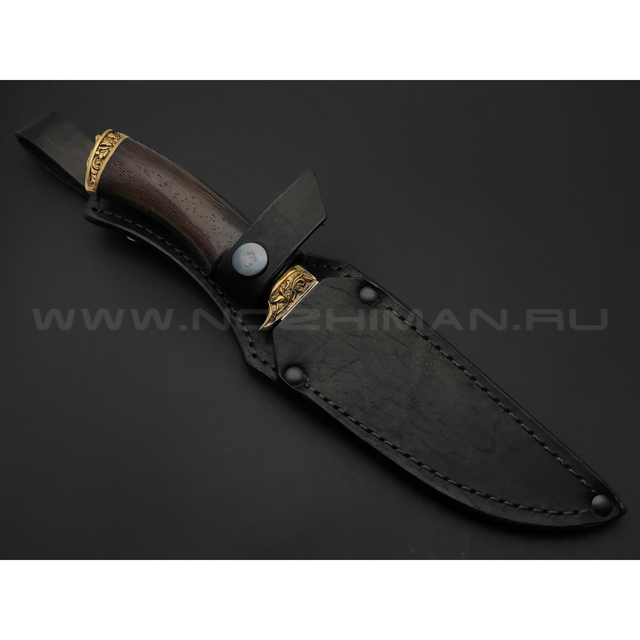 Нож "Ирбис-М" сталь 95Х18, рукоять дерево венге, латунь (Фурсач А. А.)