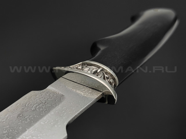 Нож "Ирбис" сталь Алмазка ХВ5, рукоять дерево граб, мельхиор (Фурсач А. А.)