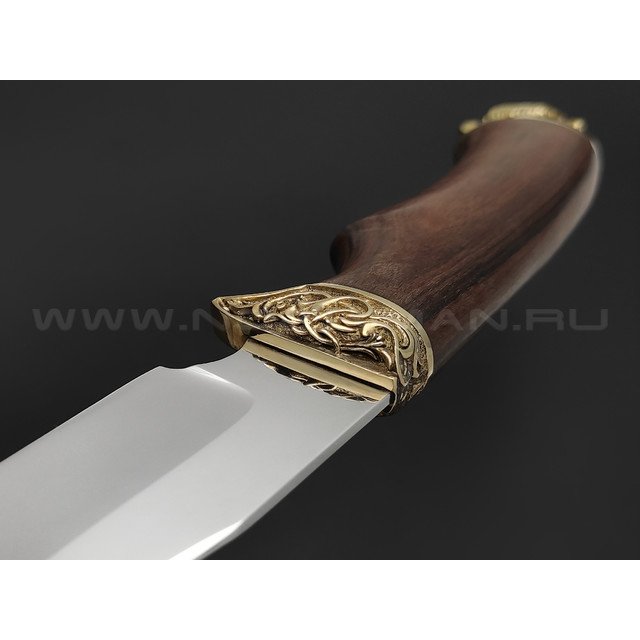 Нож "Рыбак" сталь 95Х18, рукоять дерево орех, латунь (Фурсач А. А.)