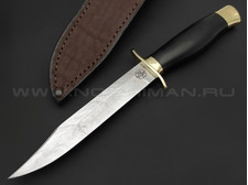 Нож разведчика "НР-40" дамасская сталь, рукоять дерево граб, латунь (Фурсач А. А.)