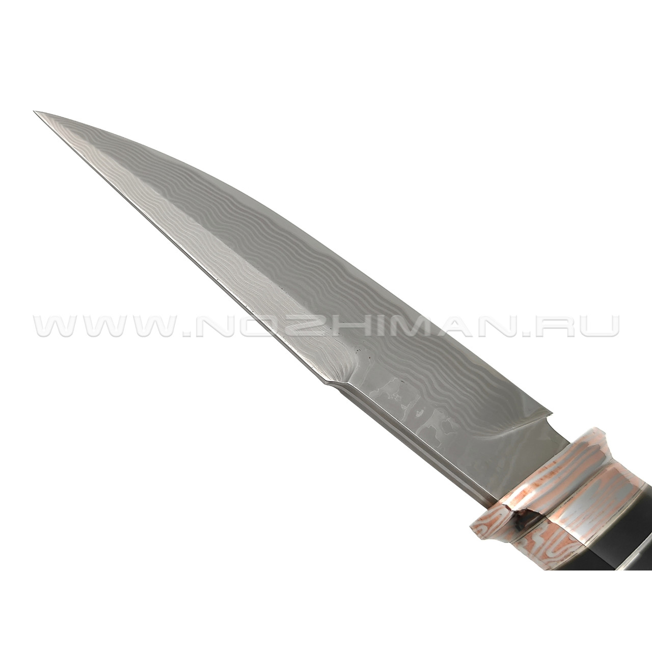 Нож "НЛВ99" ламинат S125V, рукоять дерево гренадил, мокумэ-ганэ (Кузница Васильева)