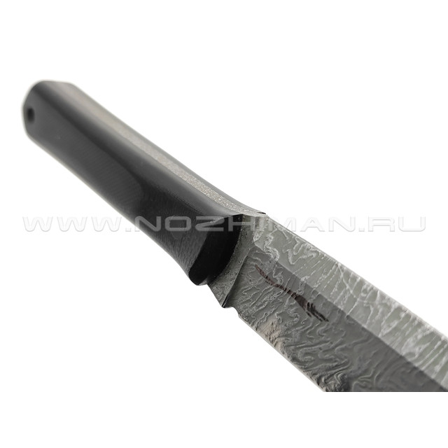 Волчий Век нож Стрела Custom сталь Niolox WA дамаскаж, рукоять черная G10