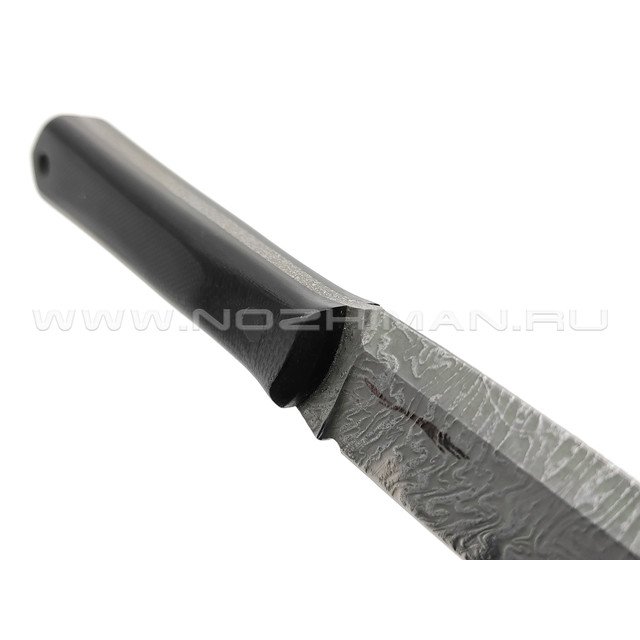 Волчий Век нож Стрела Custom сталь Niolox WA дамаскаж, рукоять черная G10