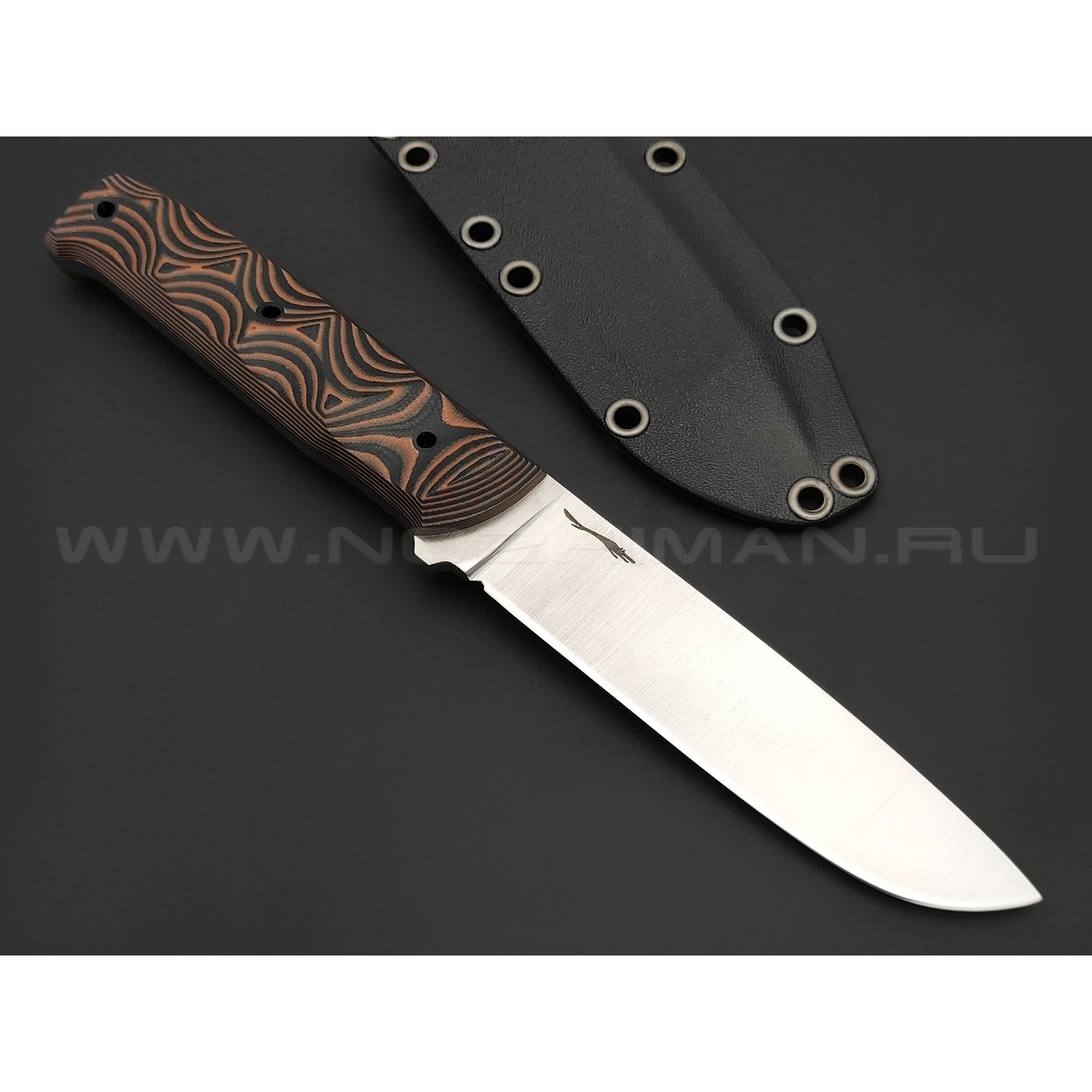 Волчий Век нож Wolfkniven сталь N690 WA satin, рукоять черно-коричневая G10