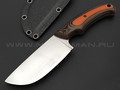 Волчий Век нож Шихан сталь Niolox WA satin, рукоять черно-оранжевая G10