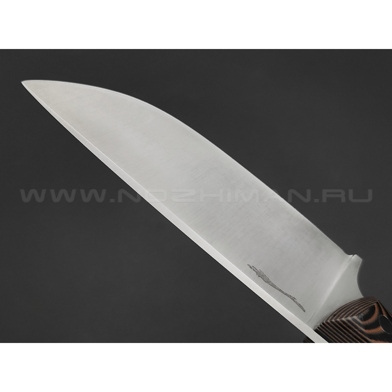 Волчий Век нож Шихан сталь Niolox WA satin, рукоять черно-оранжевая G10