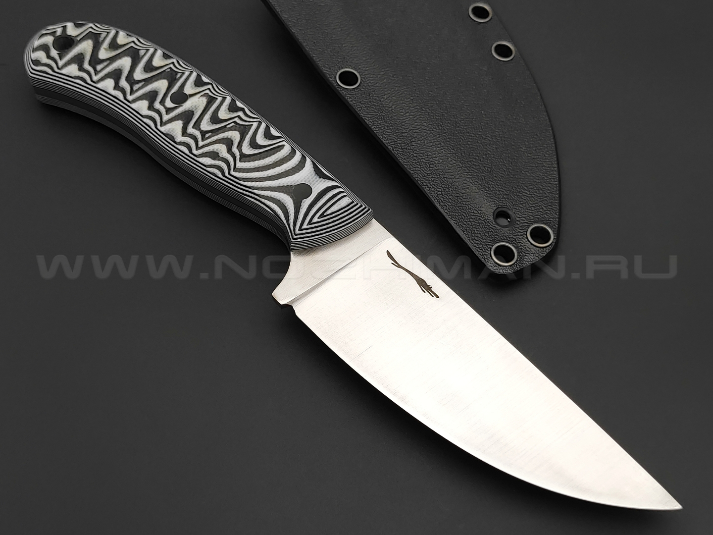 Волчий Век нож Mark-I сталь Niolox WA, рукоять черно-белая G10