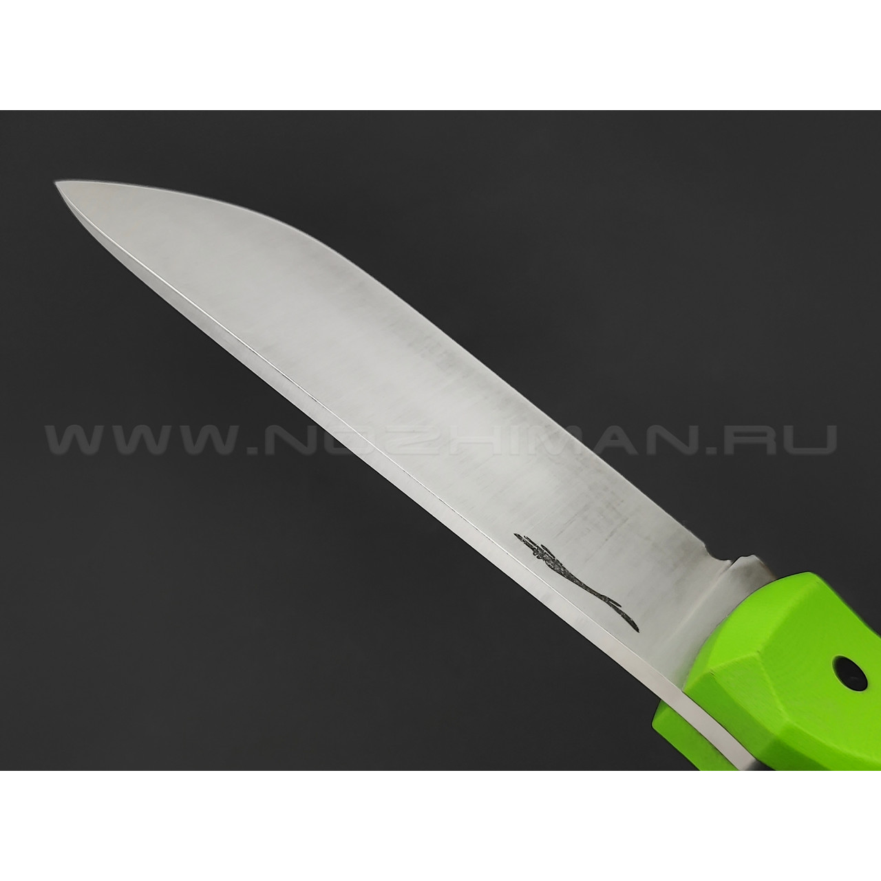 Волчий Век нож Камрад сталь Niolox WA сатин, рукоять G10 зеленый неон