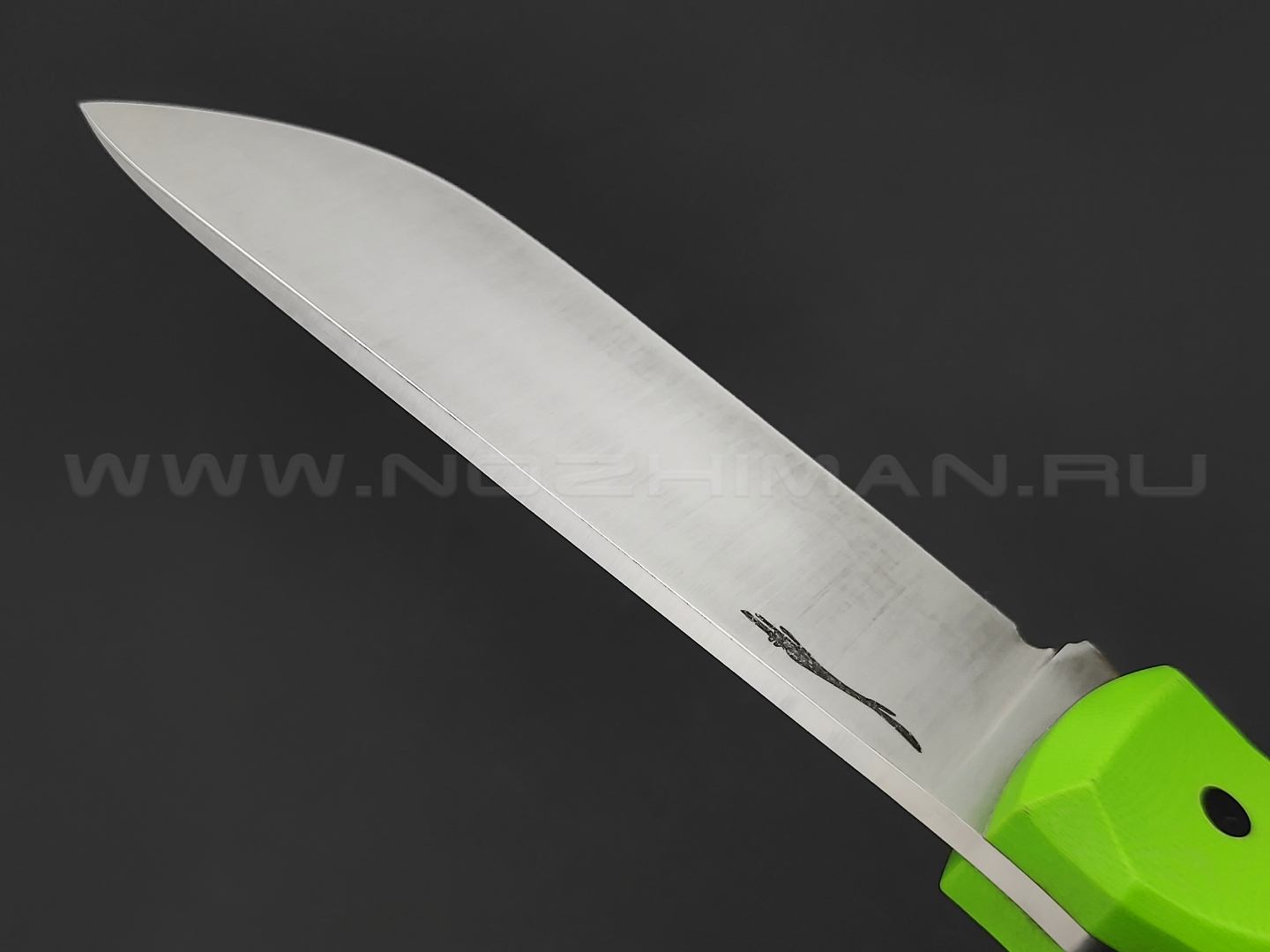 Волчий Век нож Камрад сталь Niolox WA сатин, рукоять G10 зеленый неон