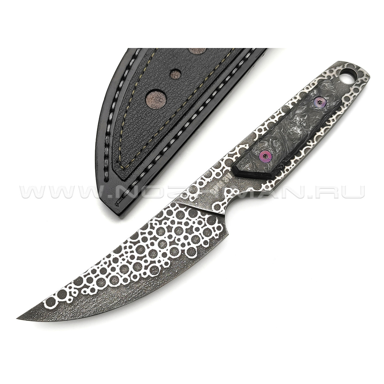 Neyris Knives нож Мехтар сталь CPM 3V, рукоять Carbon fiber dark matter silver