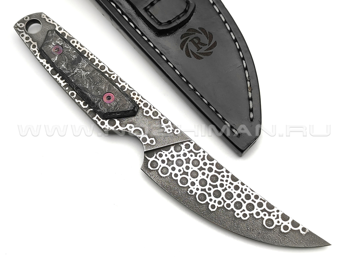 Neyris Knives нож Мехтар сталь CPM 3V, рукоять Carbon fiber dark matter silver
