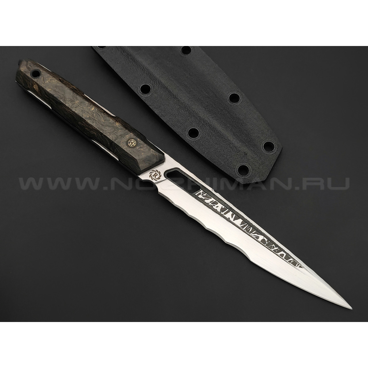 Neyris Knives нож Sintet S сталь M398, рукоять Carbon fiber dark matter gold
