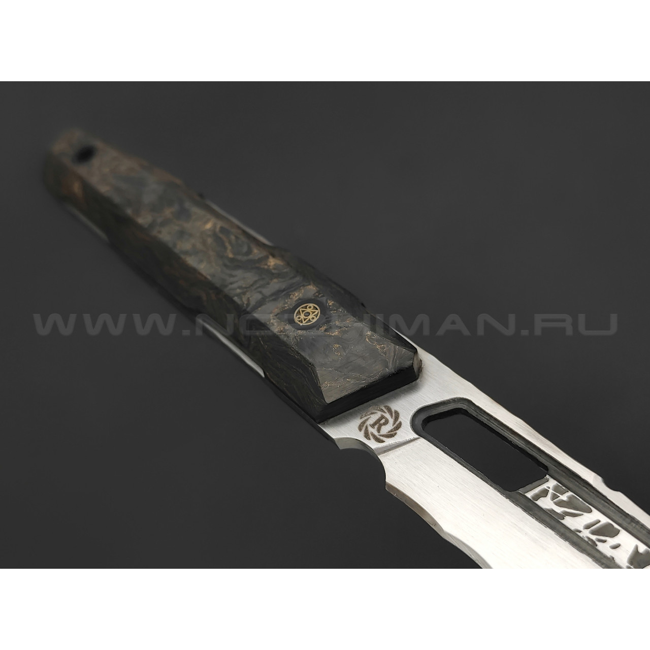 Neyris Knives нож Sintet S сталь M398, рукоять Carbon fiber dark matter gold