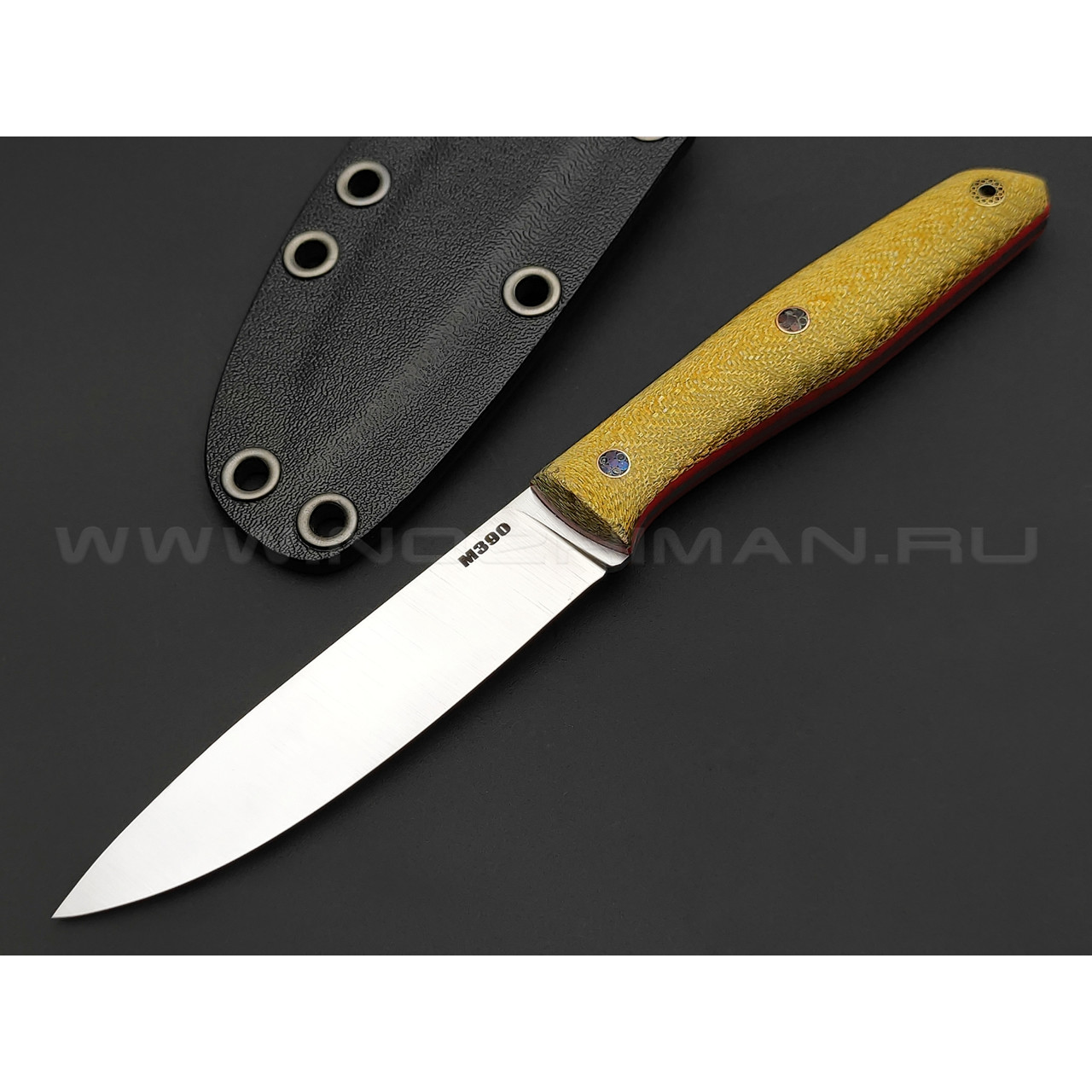 Богдан Гоготов нож NBG-25 сталь M390, рукоять Carbon Golden Twill
