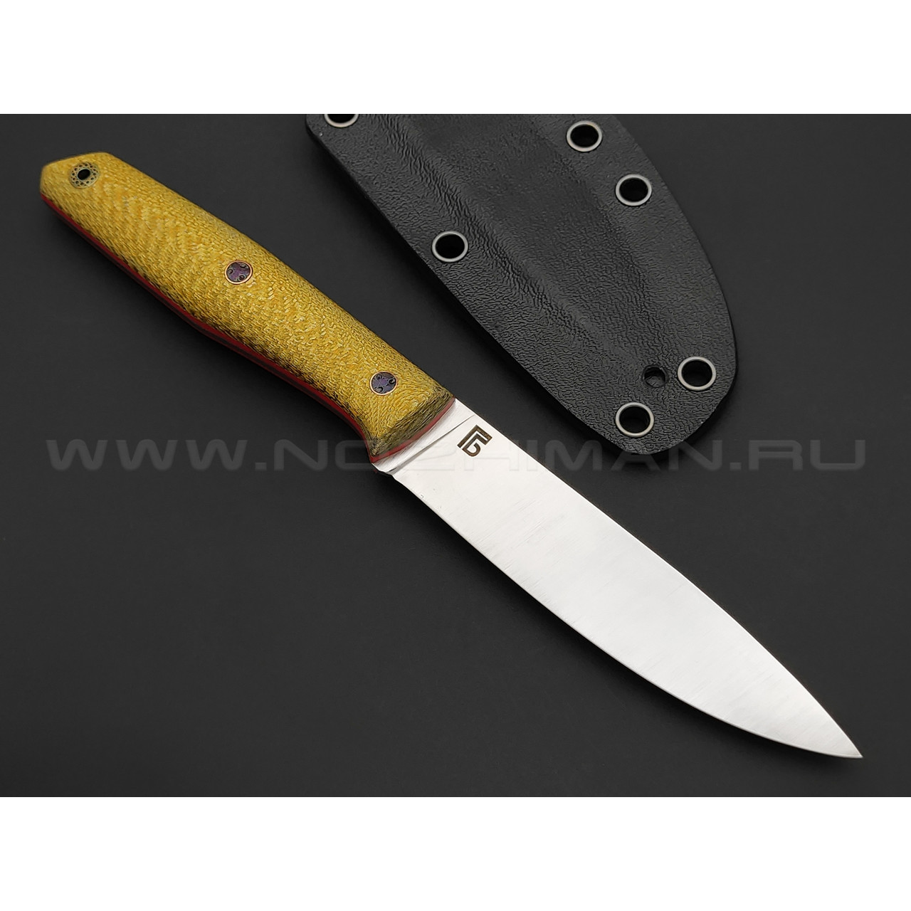 Богдан Гоготов нож NBG-25 сталь M390, рукоять Carbon Golden Twill