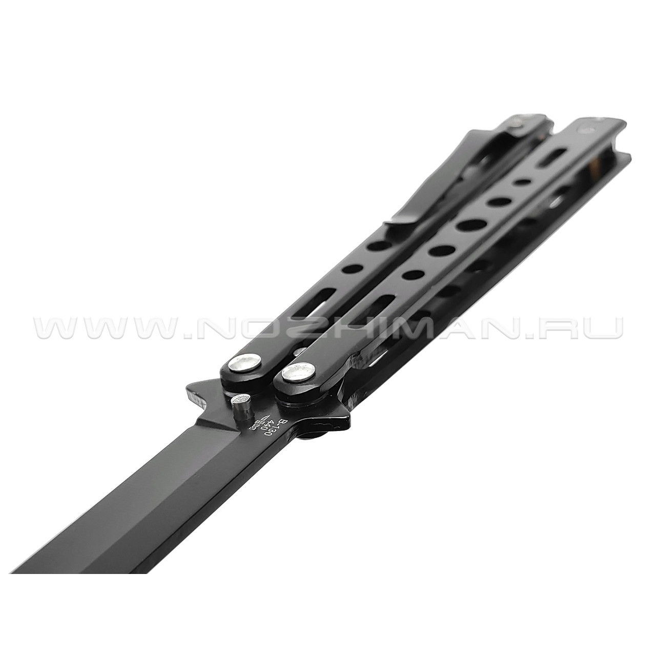 Нож балисонг "Rest" black B-130 сталь 440, рукоять Stainless steel (Ножемир)