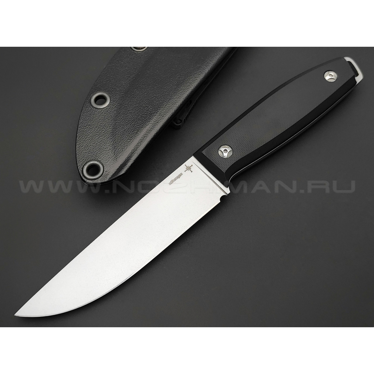Роман Малинин нож "Азимут" сталь K110 bead-blast, рукоять G10 black