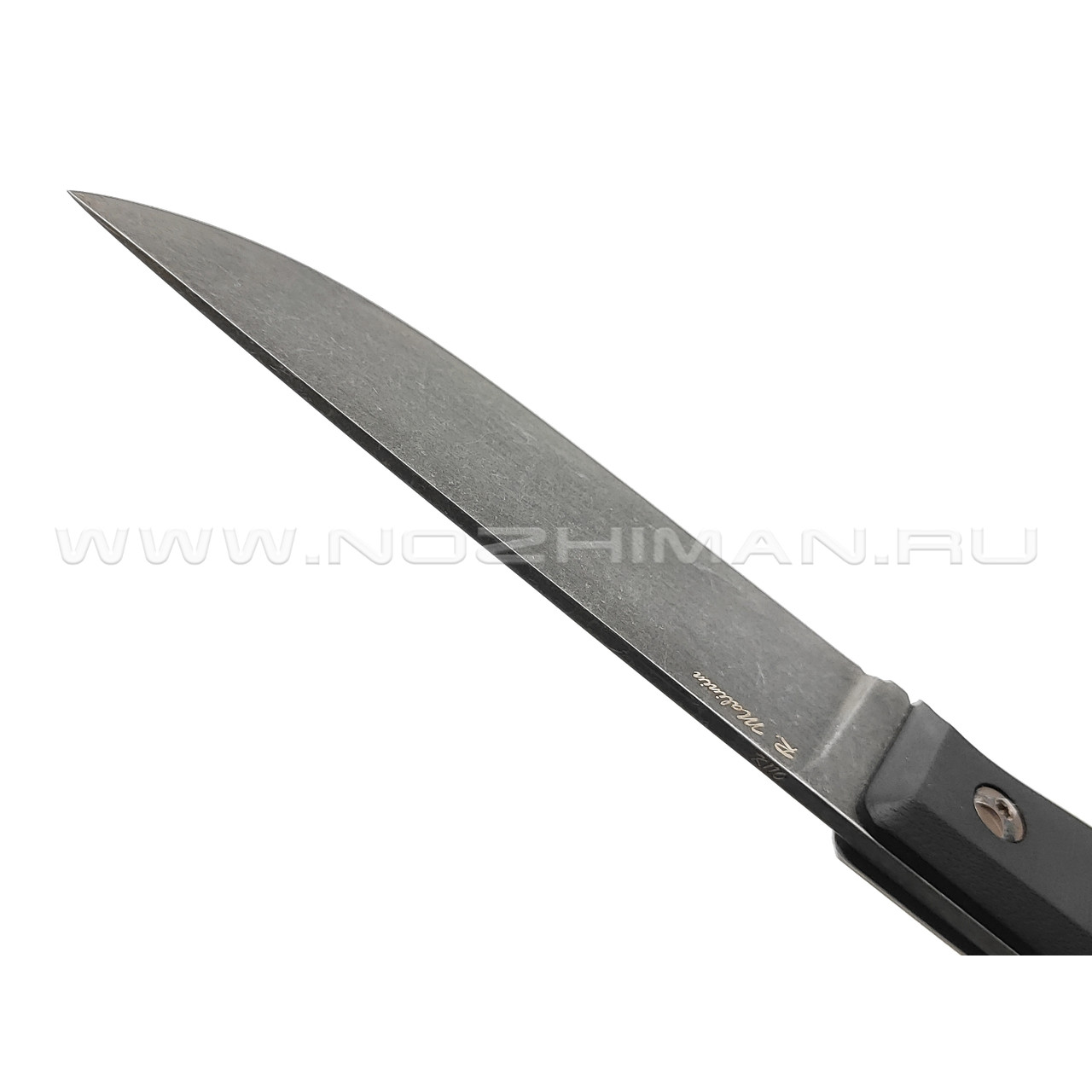 Роман Малинин нож "Азимут" сталь K110 блэквош, рукоять G10 black