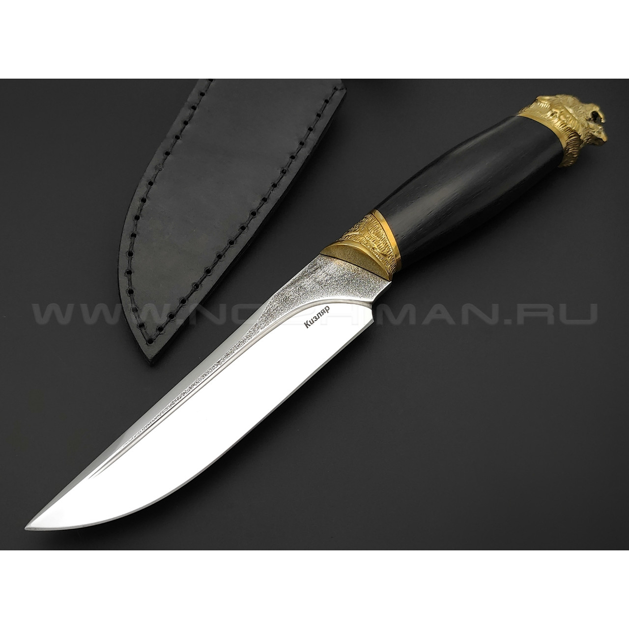 Kizlyar knife нож Тигр сталь Х12МФ, рукоять граб, латунь