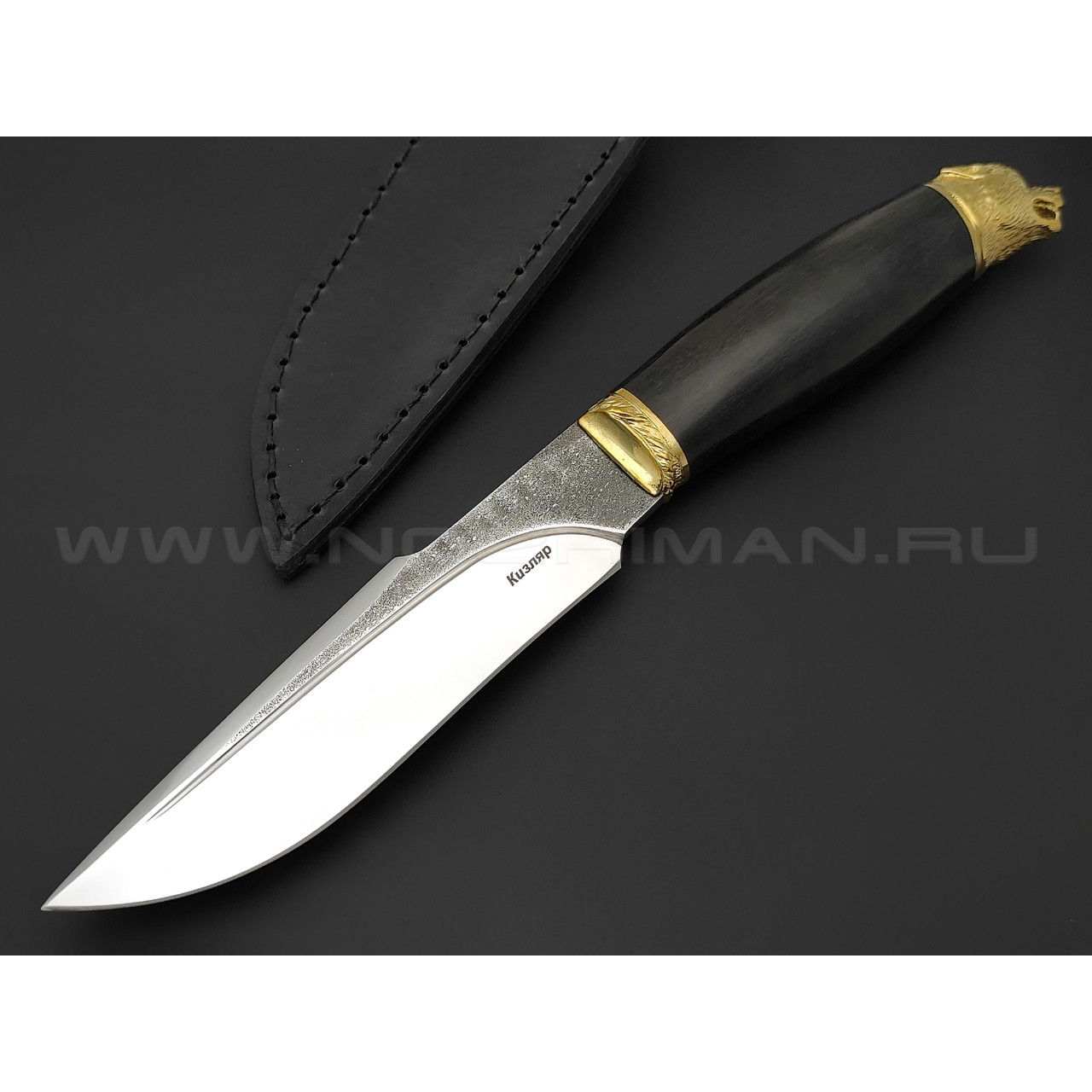 Kizlyar knife нож Волк сталь Х12МФ, рукоять граб, латунь