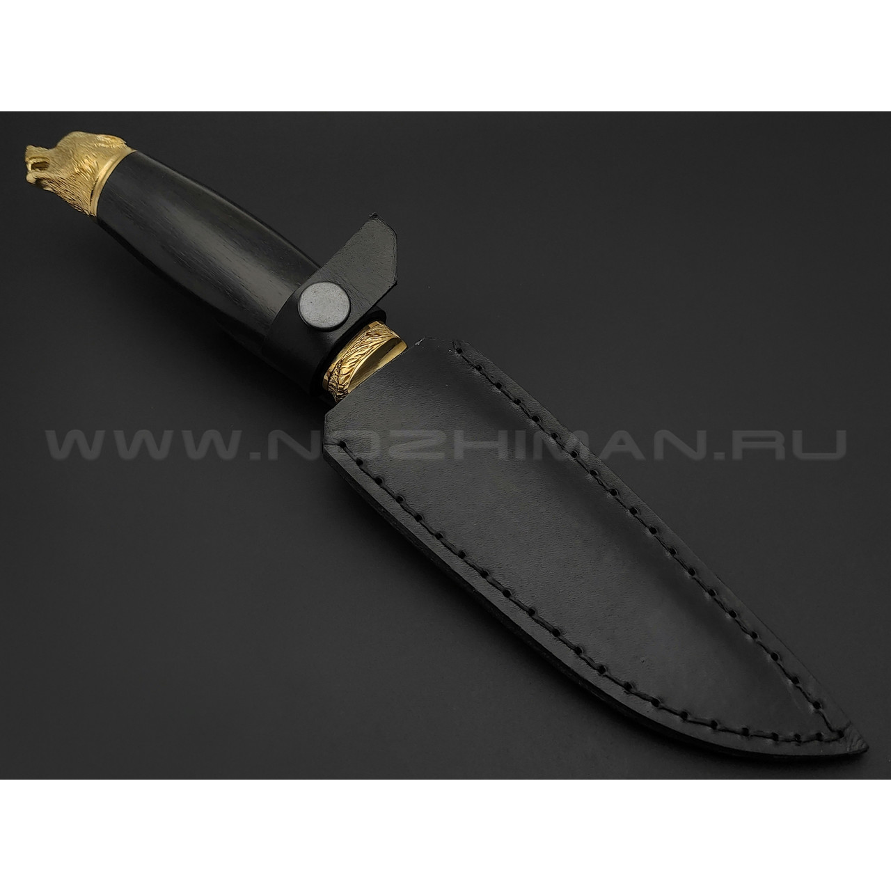 Kizlyar knife нож Волк сталь Х12МФ, рукоять граб, латунь