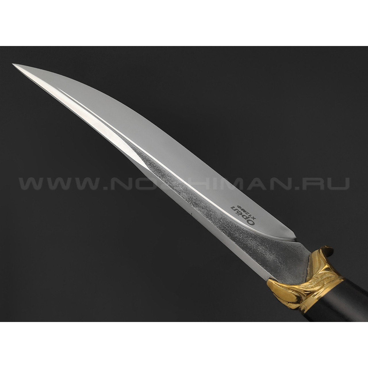 Kizlyar knife нож Орёл сталь Х12МФ, рукоять граб, латунь