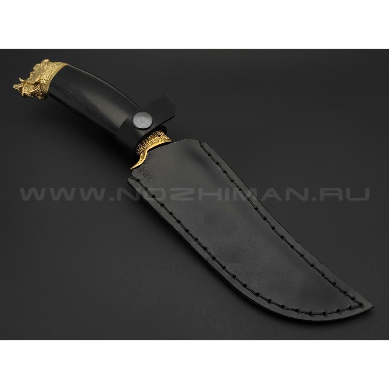 Kizlyar knife нож Кабан сталь Х12МФ, рукоять граб, латунь