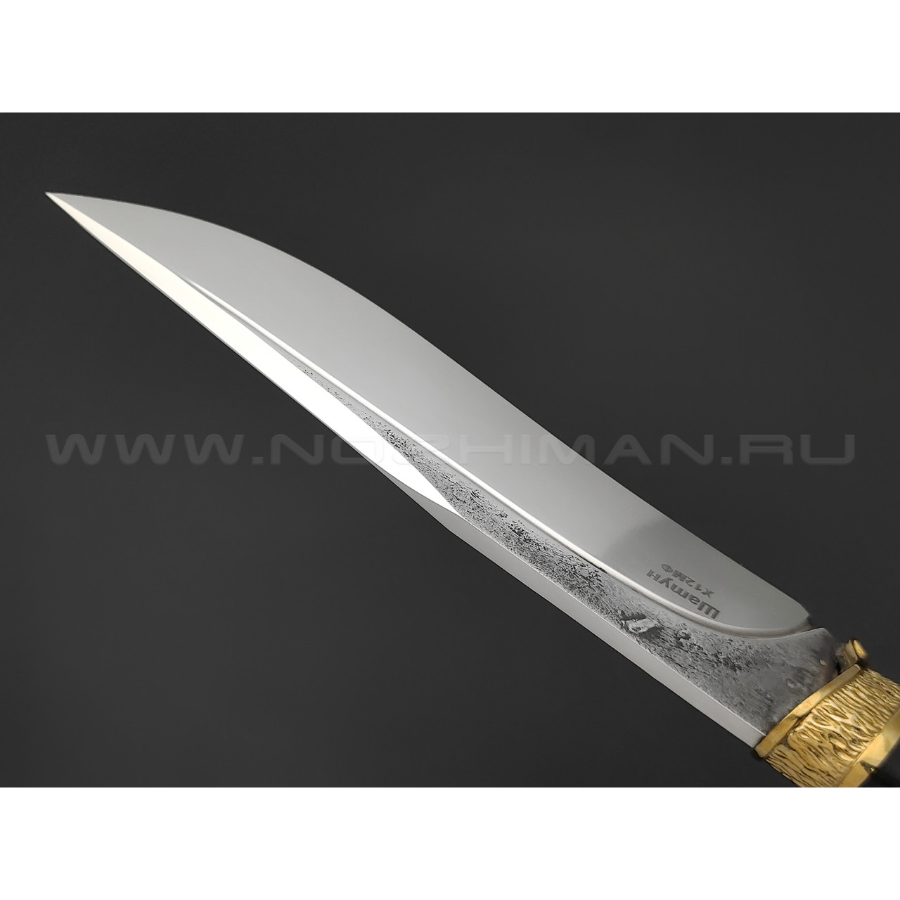 Kizlyar knife нож Шатун сталь Х12МФ, рукоять граб, латунь