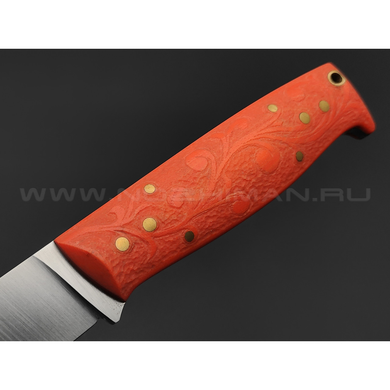 Богдан Гоготов нож NBG-21 сталь D2, рукоять G10 orange