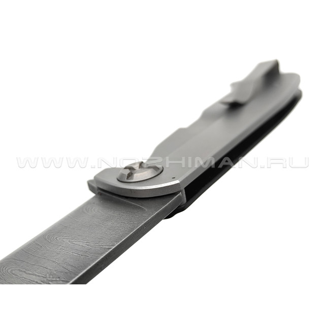 Saro нож Чиж Next дамасская сталь, рукоять G10 black