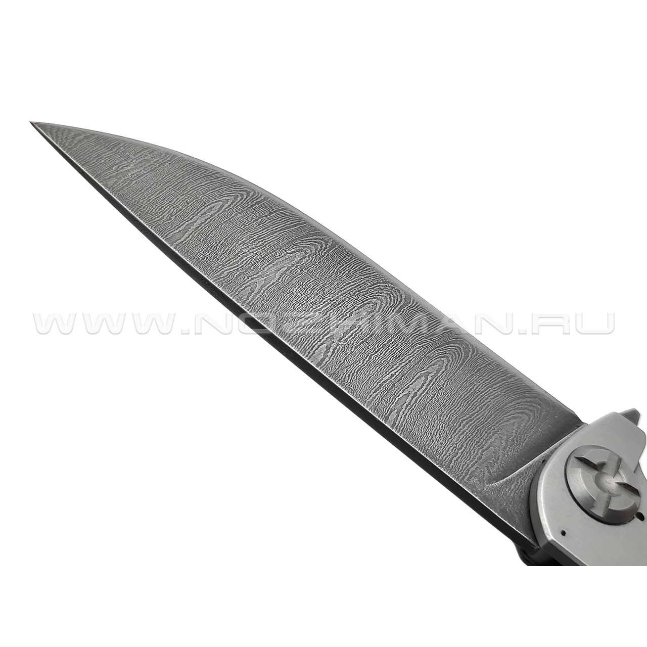 Saro нож Чиж Next дамасская сталь, рукоять G10 black