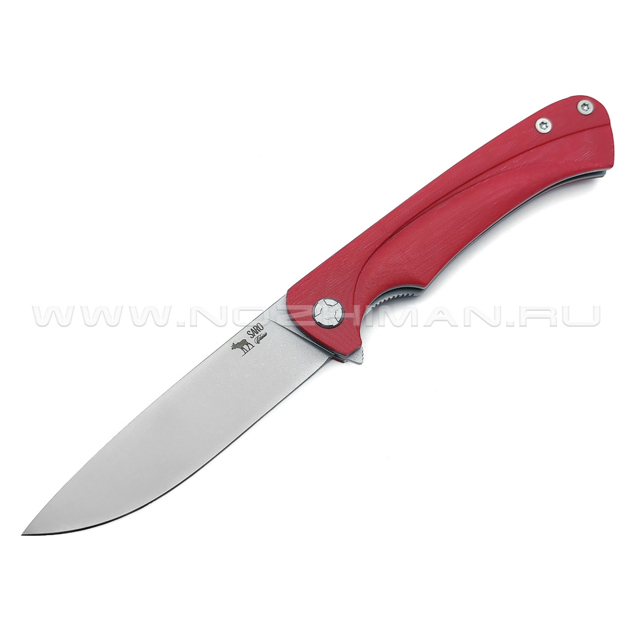 Saro нож Чиж Плюс, сталь K110, рукоять G10 red