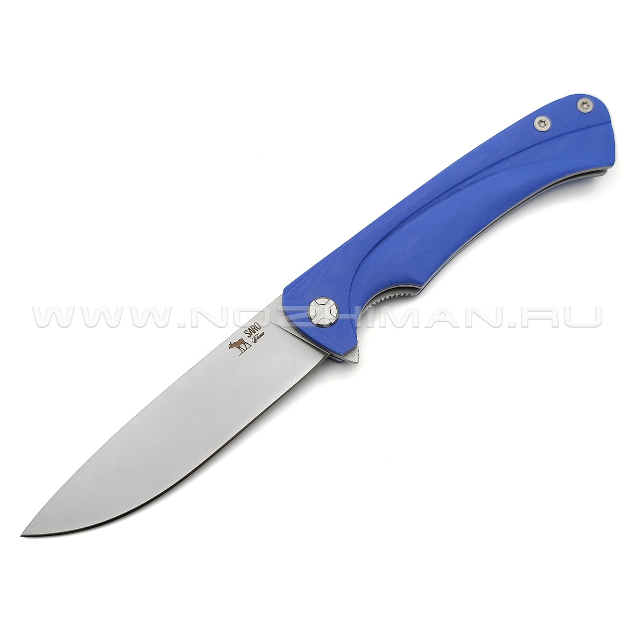 Saro нож Чиж Плюс, сталь K110, рукоять G10 blue