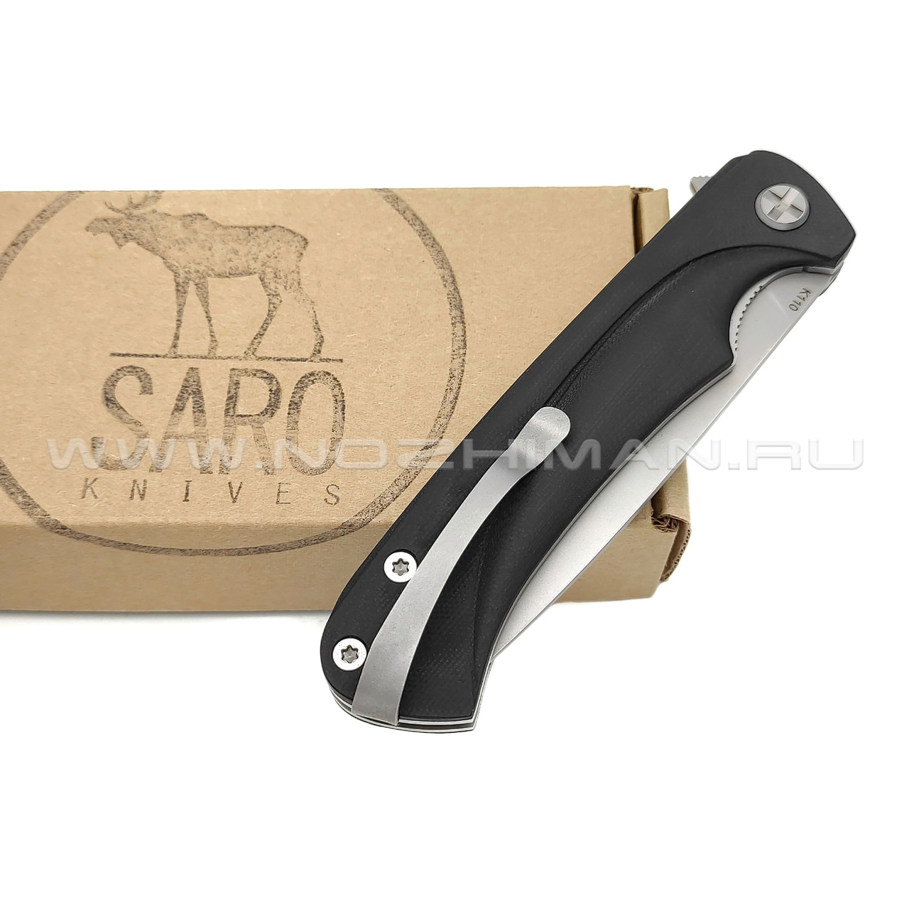 Saro нож Чиж Плюс, сталь K110, рукоять G10 black