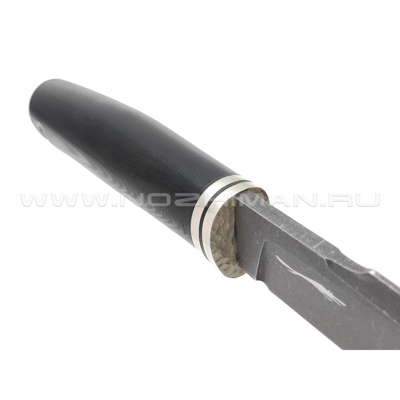 Волчий Век нож Слон Mod. сталь D2 WA блэквош, рукоять G10, нейзильбер