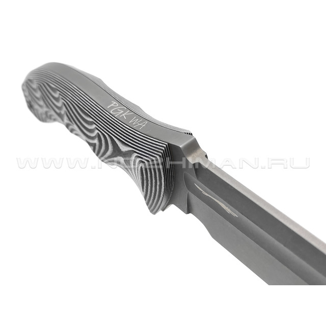 Волчий Век нож Команданте Tactical Edition сталь PGK WA блэквош, рукоять G10 black & white