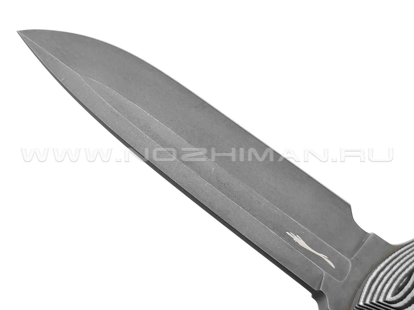 Волчий Век нож Команданте Tactical Edition сталь PGK WA blackwash, рукоять G10 black & white