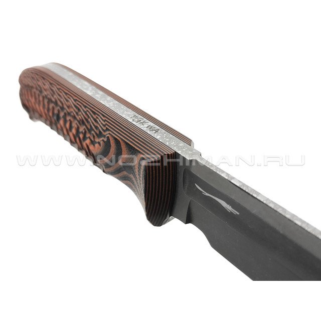 Волчий Век нож Пахарь Tactical Edition сталь PGK WA блэквош, рукоять G10 black & orange