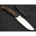Волчий Век нож Ямской сталь 95Х18 WA сатин, рукоять G10 black & orange