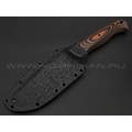 Волчий Век нож Ямской сталь 95Х18 WA сатин, рукоять G10 black & orange