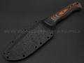 Волчий Век нож Ямской сталь 95Х18 WA сатин, рукоять G10 black & orange