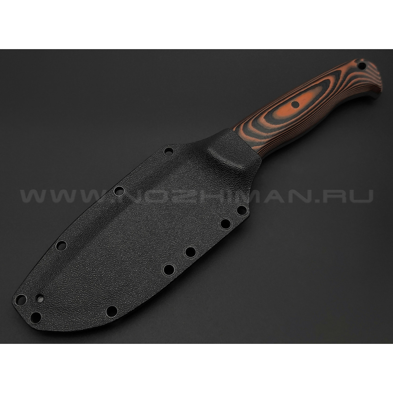 Волчий Век нож Ямской сталь 95Х18 WA сатин, рукоять G10 black & orange