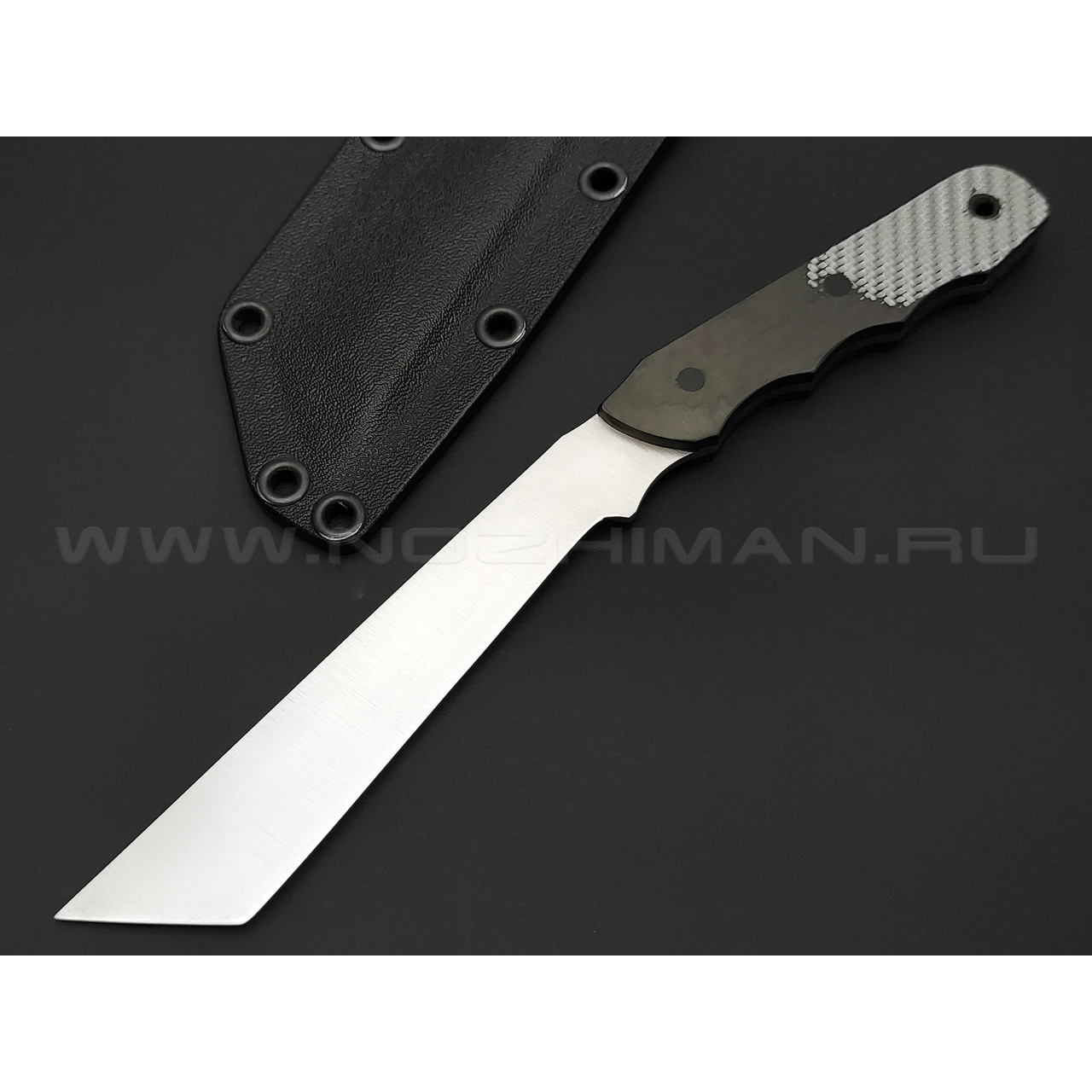 Волчий Век нож НДК 11 Mod. сталь Niolox WA сатин, рукоять Silver Twill, Carbon fiber