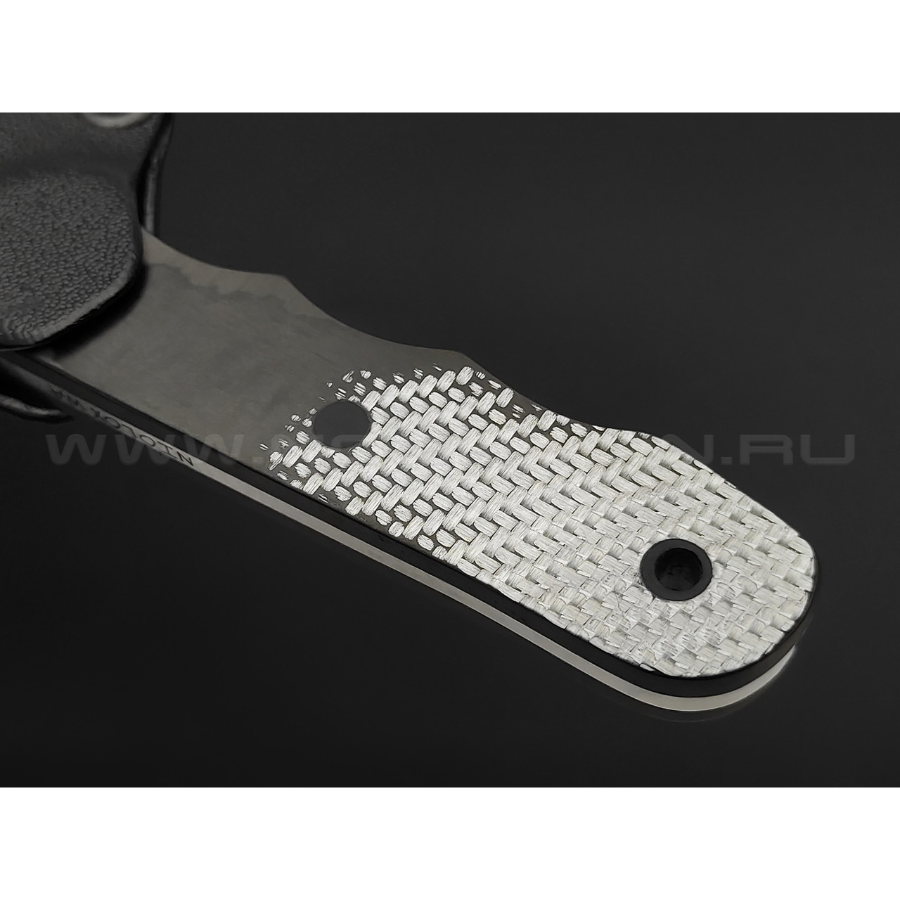Волчий Век нож НДК 11 Mod. сталь Niolox WA сатин, рукоять Silver Twill, Carbon fiber